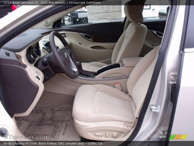 Gold Mist Metallic / Cocoa/Light Cashmere 2010 Buick LaCrosse CX