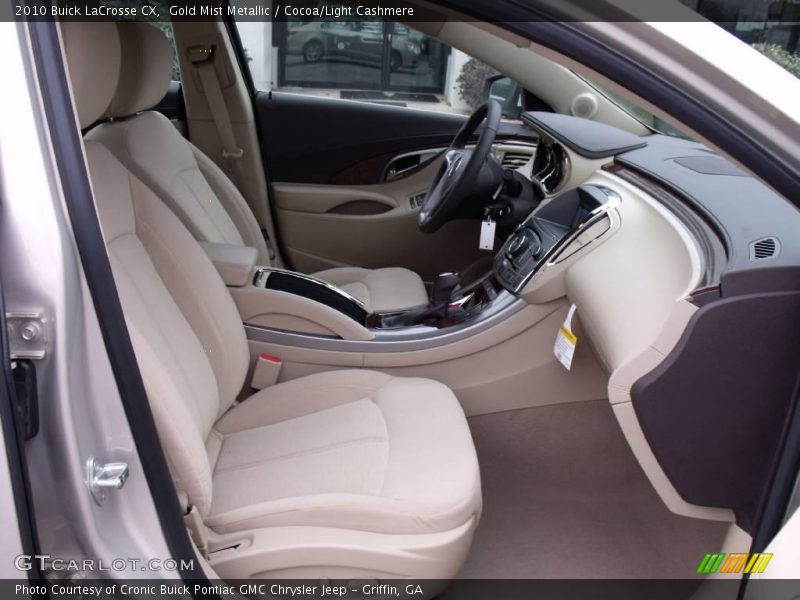 Gold Mist Metallic / Cocoa/Light Cashmere 2010 Buick LaCrosse CX