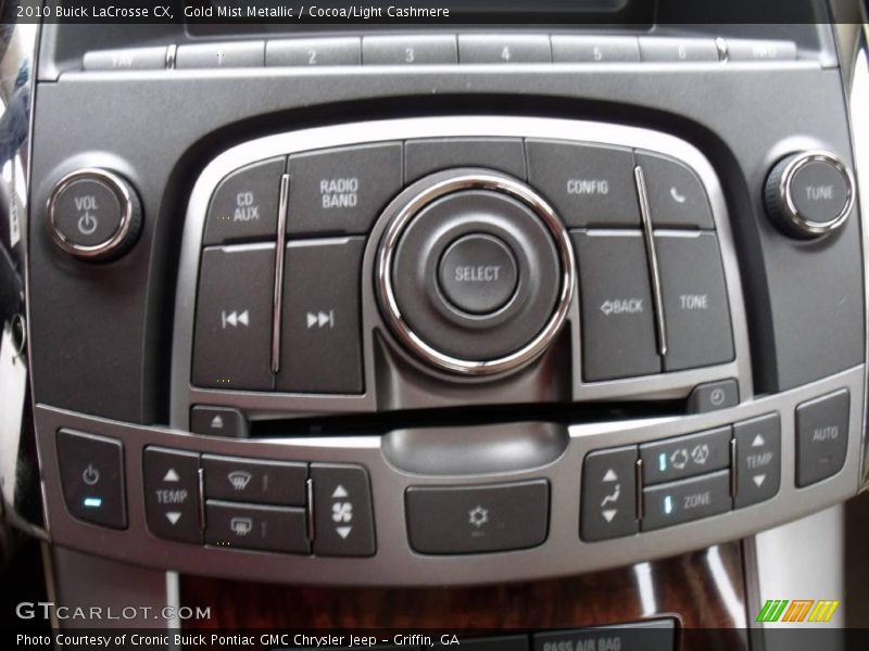 Gold Mist Metallic / Cocoa/Light Cashmere 2010 Buick LaCrosse CX