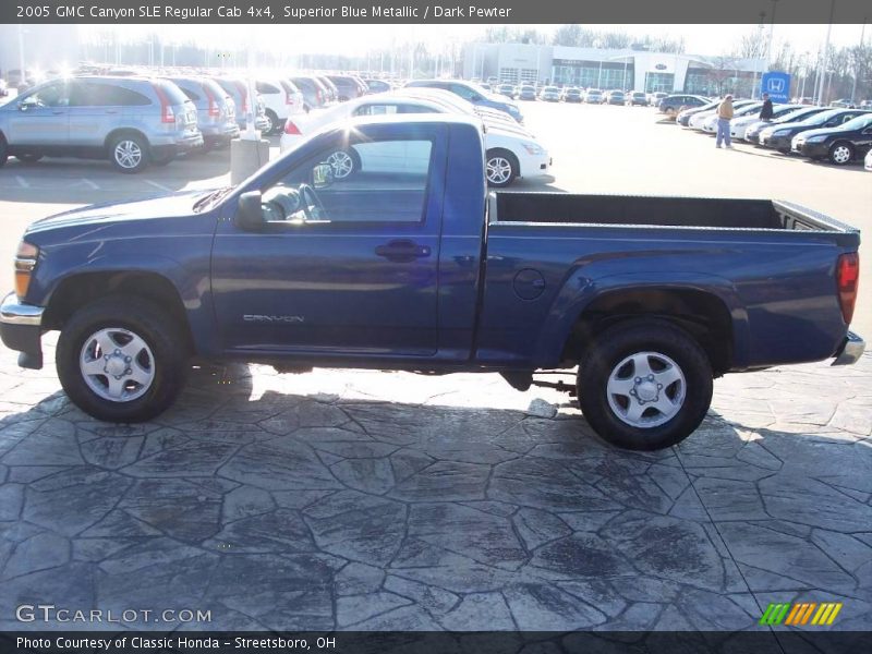 Superior Blue Metallic / Dark Pewter 2005 GMC Canyon SLE Regular Cab 4x4