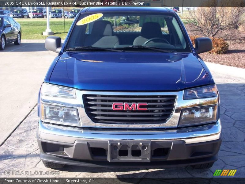 Superior Blue Metallic / Dark Pewter 2005 GMC Canyon SLE Regular Cab 4x4