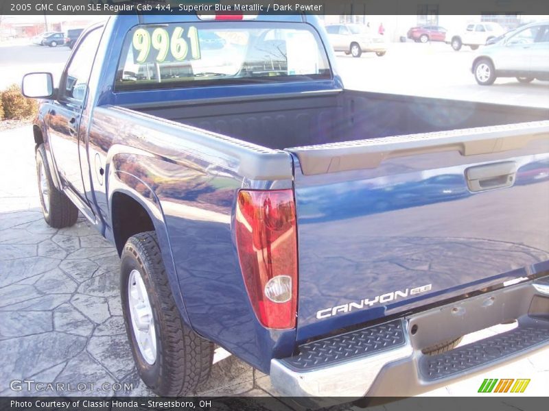 Superior Blue Metallic / Dark Pewter 2005 GMC Canyon SLE Regular Cab 4x4