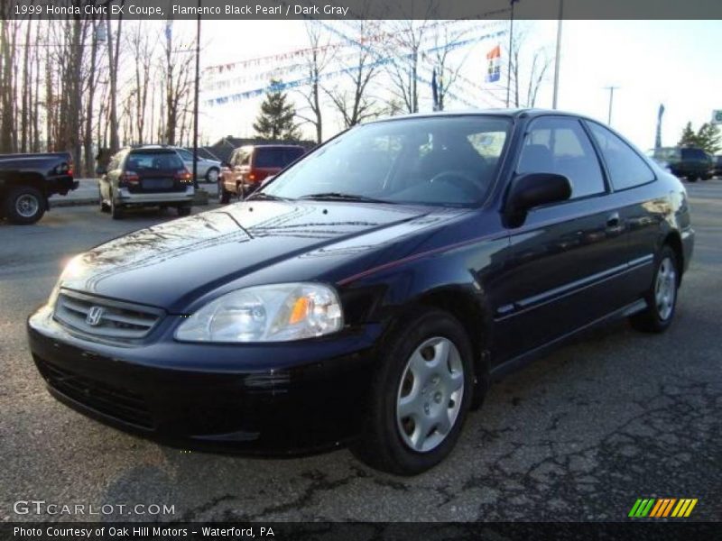 Flamenco Black Pearl / Dark Gray 1999 Honda Civic EX Coupe