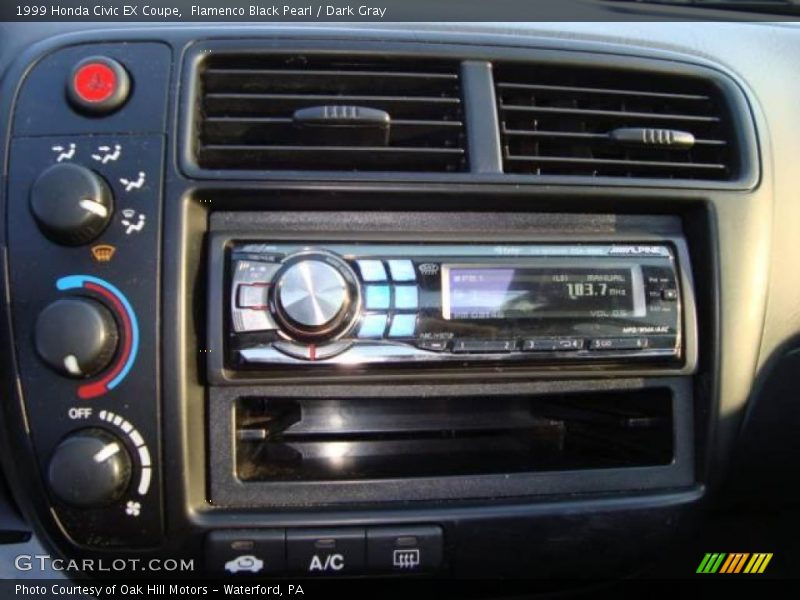 Flamenco Black Pearl / Dark Gray 1999 Honda Civic EX Coupe