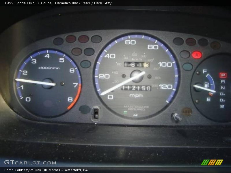 Flamenco Black Pearl / Dark Gray 1999 Honda Civic EX Coupe