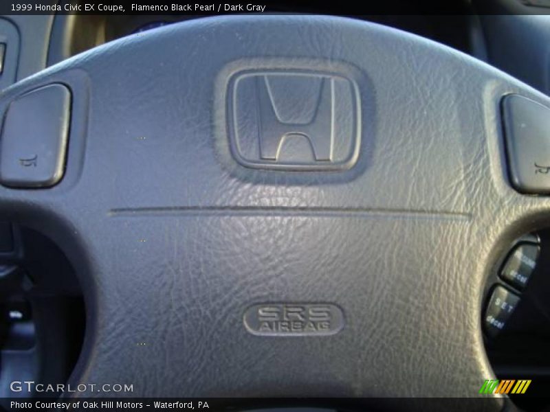 Flamenco Black Pearl / Dark Gray 1999 Honda Civic EX Coupe