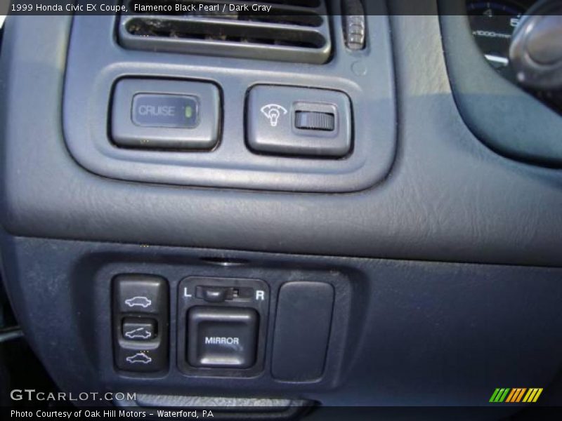 Flamenco Black Pearl / Dark Gray 1999 Honda Civic EX Coupe