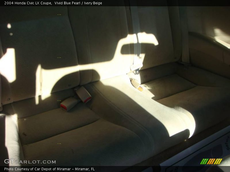 Vivid Blue Pearl / Ivory Beige 2004 Honda Civic LX Coupe