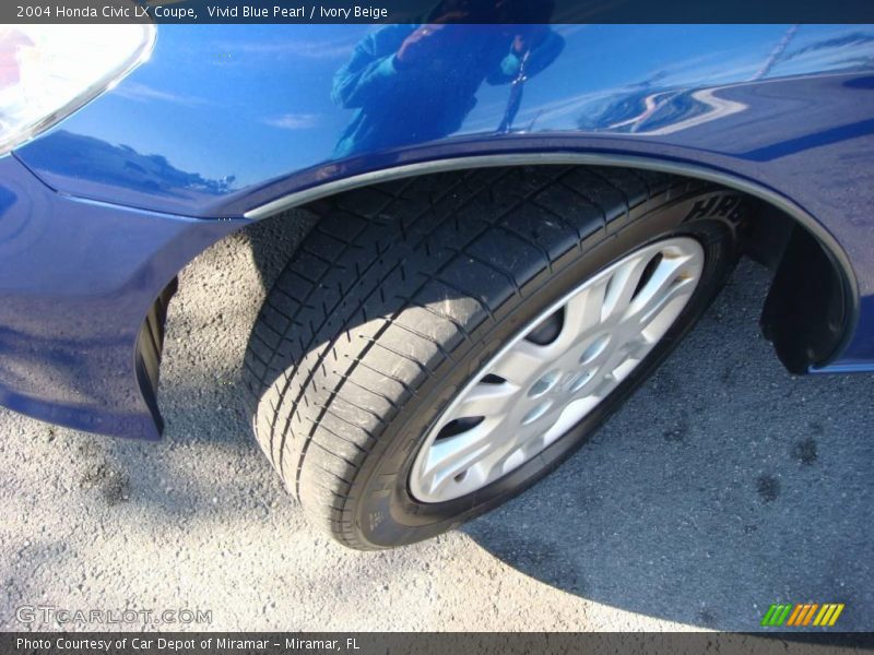 Vivid Blue Pearl / Ivory Beige 2004 Honda Civic LX Coupe
