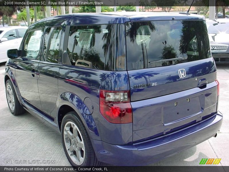 Royal Blue Pearl / Titanium/Black 2008 Honda Element SC