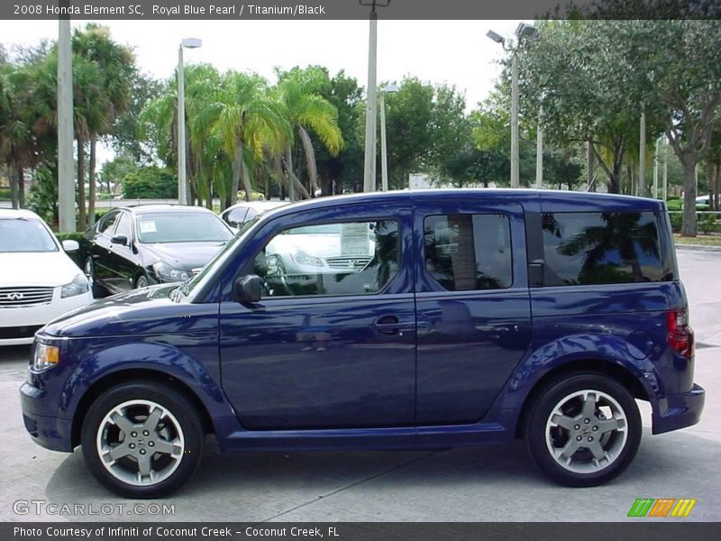 Royal Blue Pearl / Titanium/Black 2008 Honda Element SC