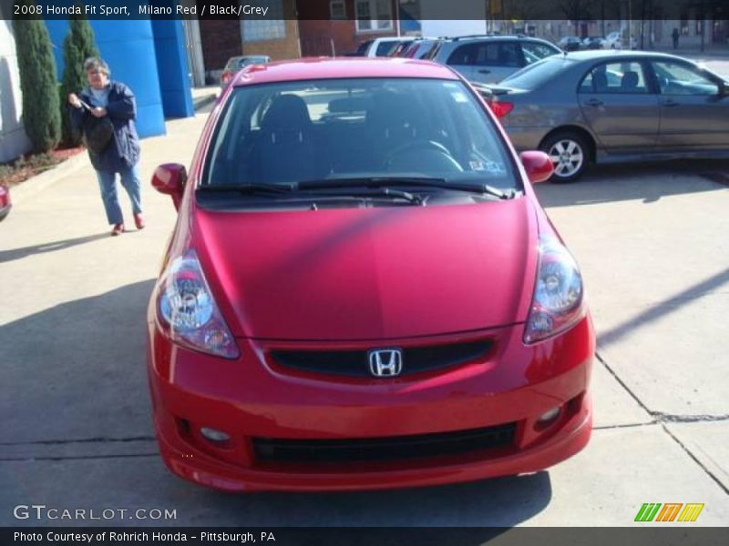 Milano Red / Black/Grey 2008 Honda Fit Sport