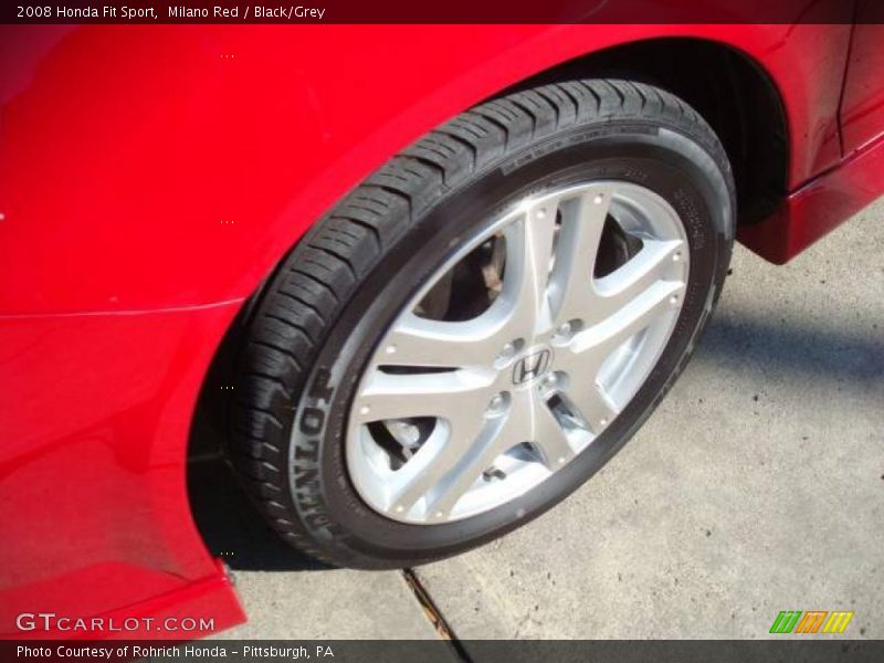Milano Red / Black/Grey 2008 Honda Fit Sport