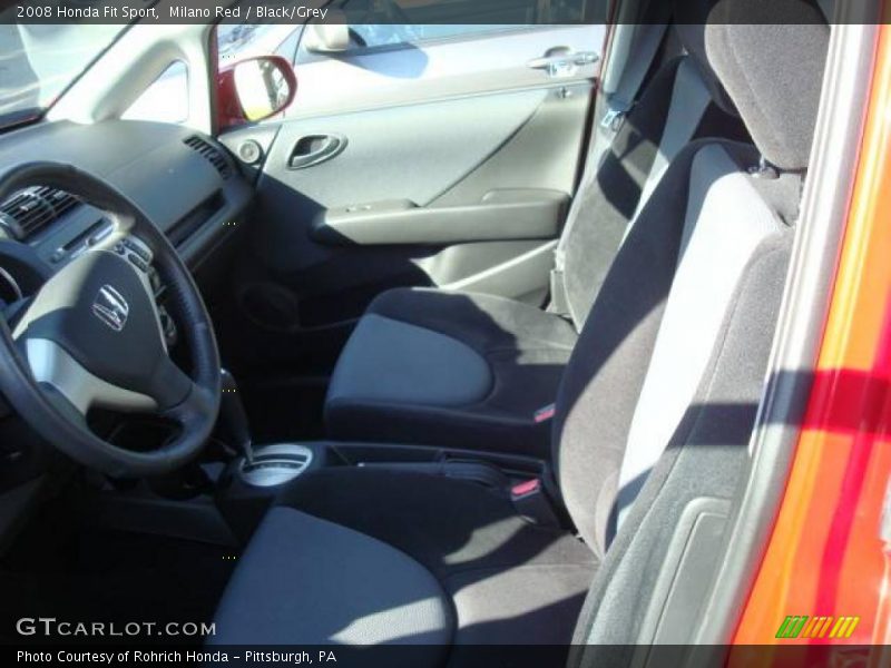 Milano Red / Black/Grey 2008 Honda Fit Sport