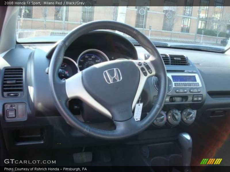Milano Red / Black/Grey 2008 Honda Fit Sport