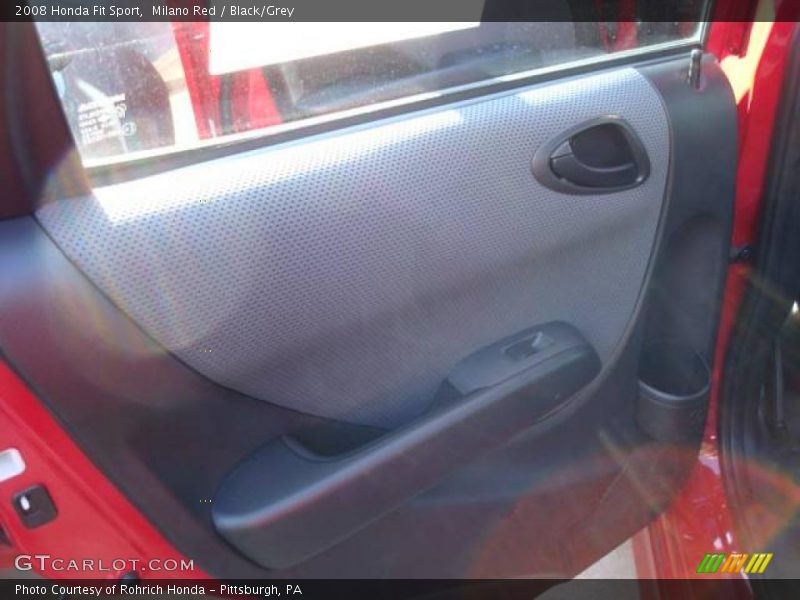 Milano Red / Black/Grey 2008 Honda Fit Sport