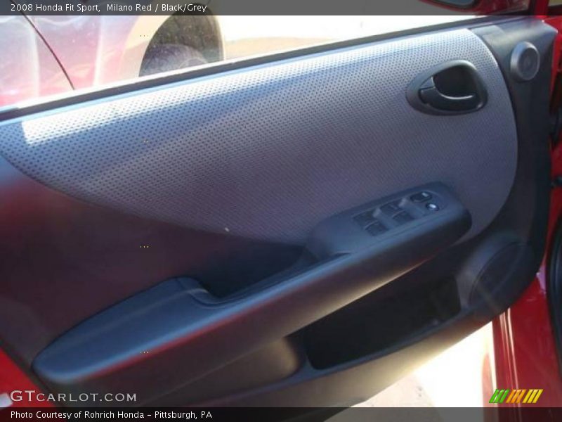 Milano Red / Black/Grey 2008 Honda Fit Sport