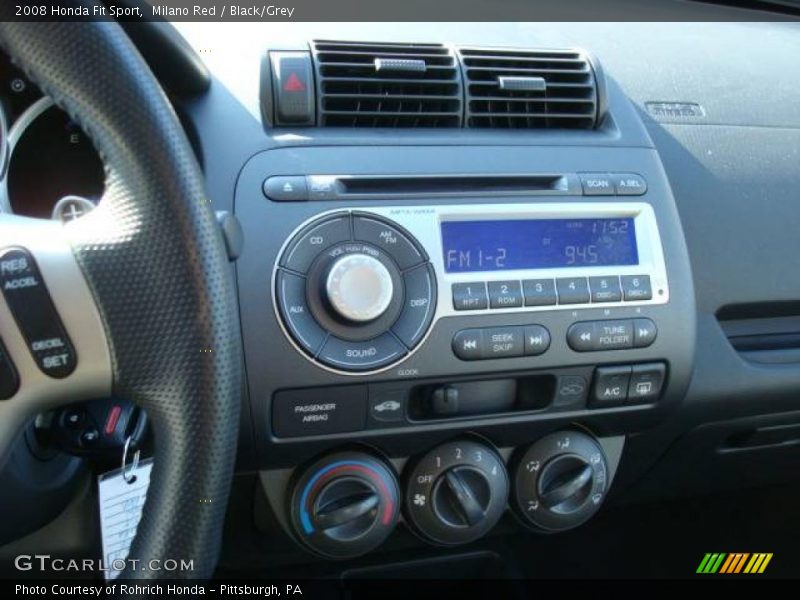 Milano Red / Black/Grey 2008 Honda Fit Sport