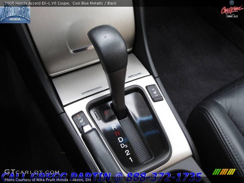 Cool Blue Metallic / Black 2006 Honda Accord EX-L V6 Coupe