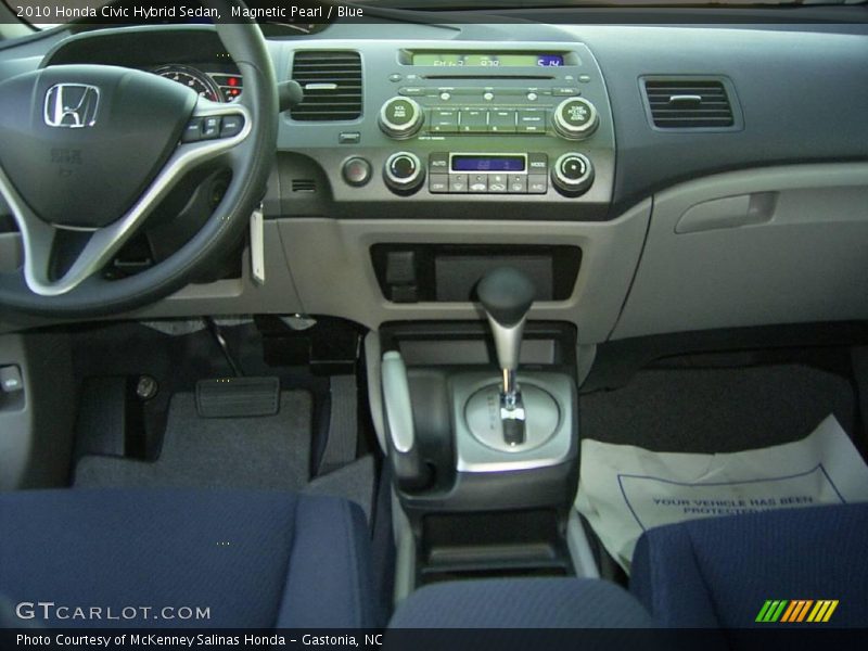 Magnetic Pearl / Blue 2010 Honda Civic Hybrid Sedan