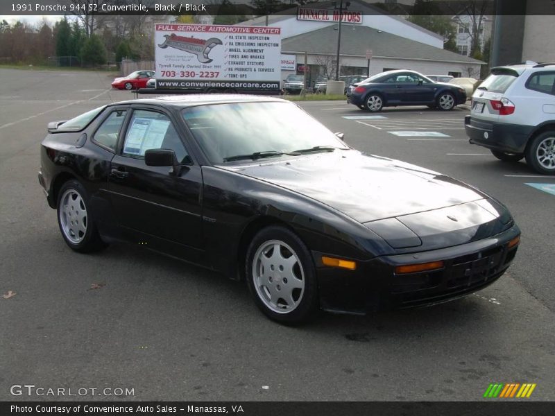 Black / Black 1991 Porsche 944 S2 Convertible