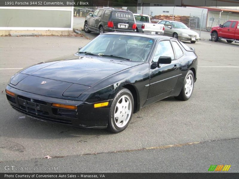 Black / Black 1991 Porsche 944 S2 Convertible