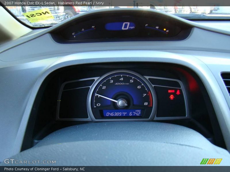 Habanero Red Pearl / Ivory 2007 Honda Civic EX-L Sedan