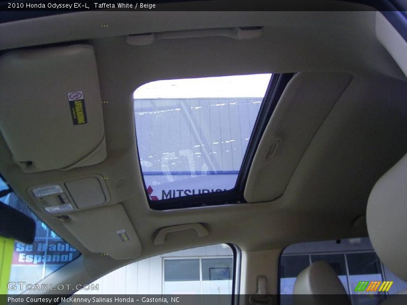 Taffeta White / Beige 2010 Honda Odyssey EX-L