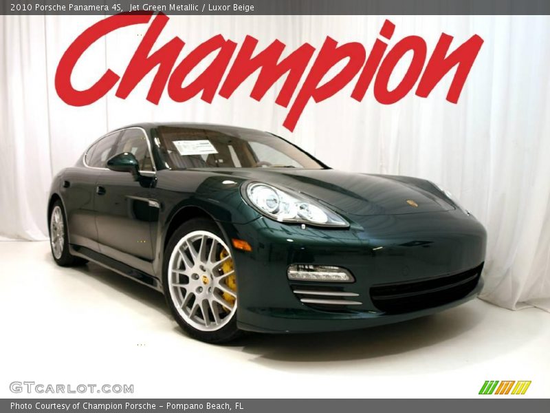 Jet Green Metallic / Luxor Beige 2010 Porsche Panamera 4S