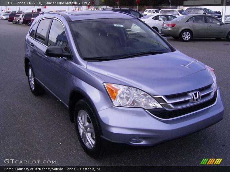 Glacier Blue Metallic / Gray 2010 Honda CR-V EX