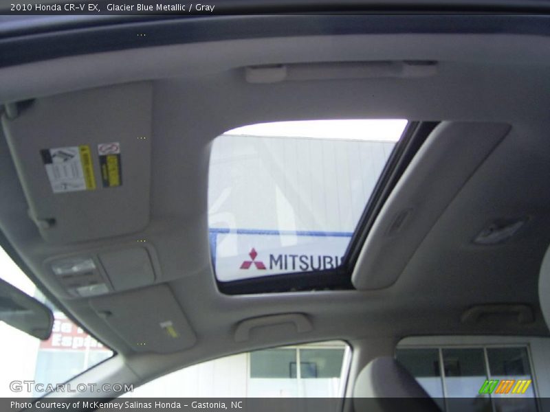 Glacier Blue Metallic / Gray 2010 Honda CR-V EX