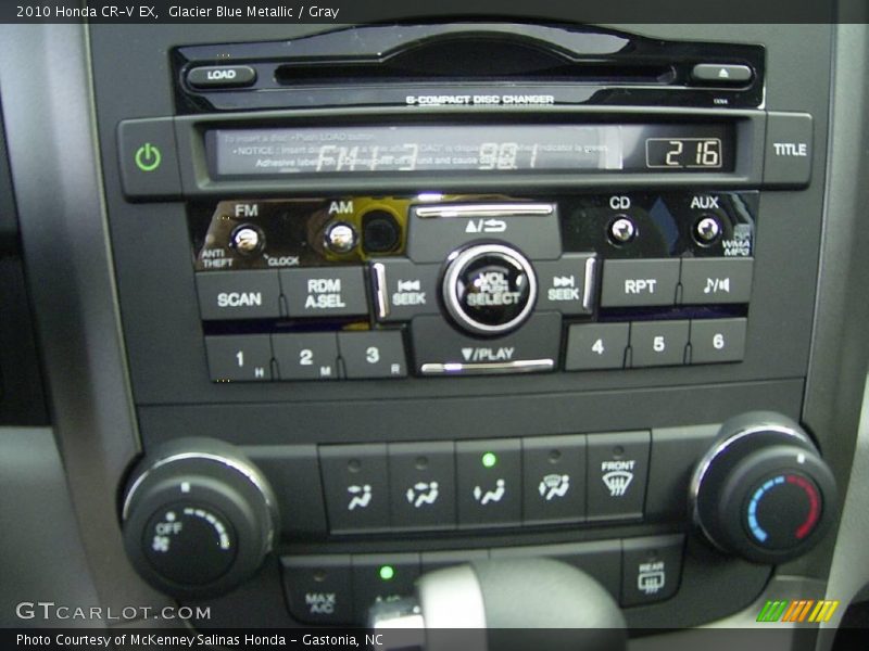Glacier Blue Metallic / Gray 2010 Honda CR-V EX
