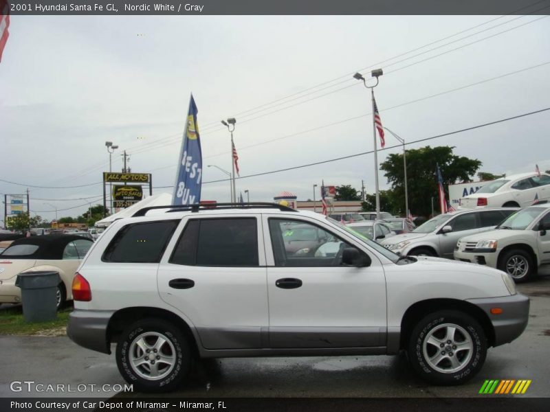 Nordic White / Gray 2001 Hyundai Santa Fe GL