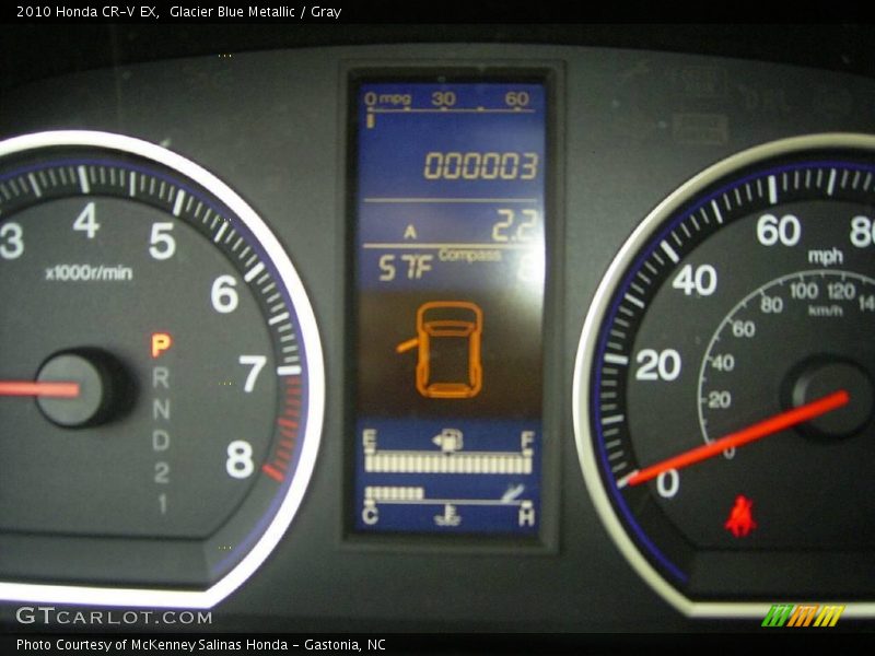 Glacier Blue Metallic / Gray 2010 Honda CR-V EX