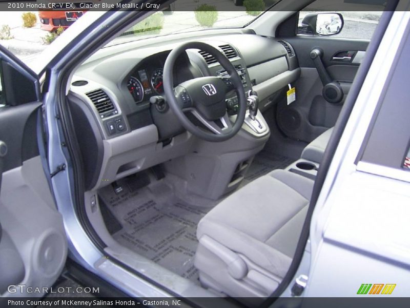 Glacier Blue Metallic / Gray 2010 Honda CR-V EX