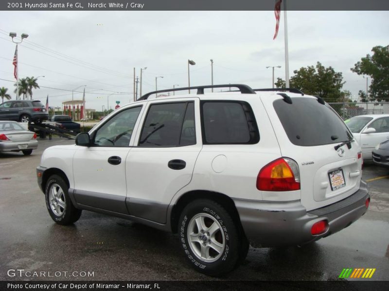 Nordic White / Gray 2001 Hyundai Santa Fe GL