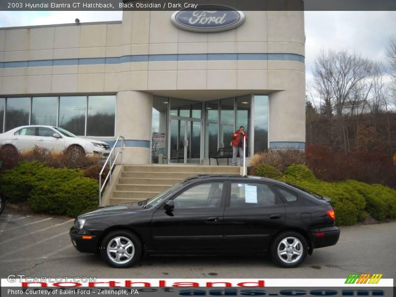 Black Obsidian / Dark Gray 2003 Hyundai Elantra GT Hatchback
