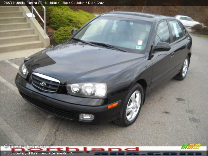 Black Obsidian / Dark Gray 2003 Hyundai Elantra GT Hatchback