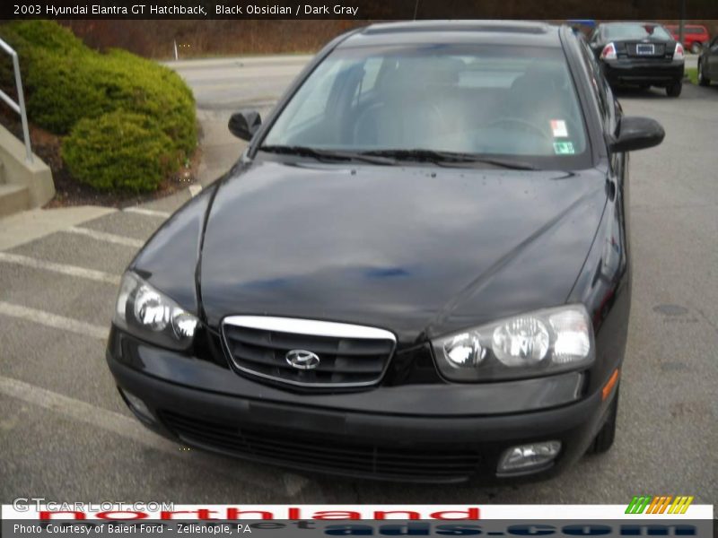 Black Obsidian / Dark Gray 2003 Hyundai Elantra GT Hatchback