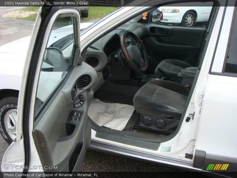 Nordic White / Gray 2001 Hyundai Santa Fe GL