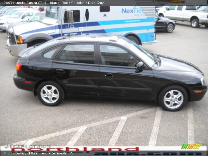 Black Obsidian / Dark Gray 2003 Hyundai Elantra GT Hatchback