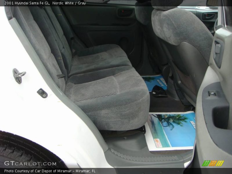 Nordic White / Gray 2001 Hyundai Santa Fe GL