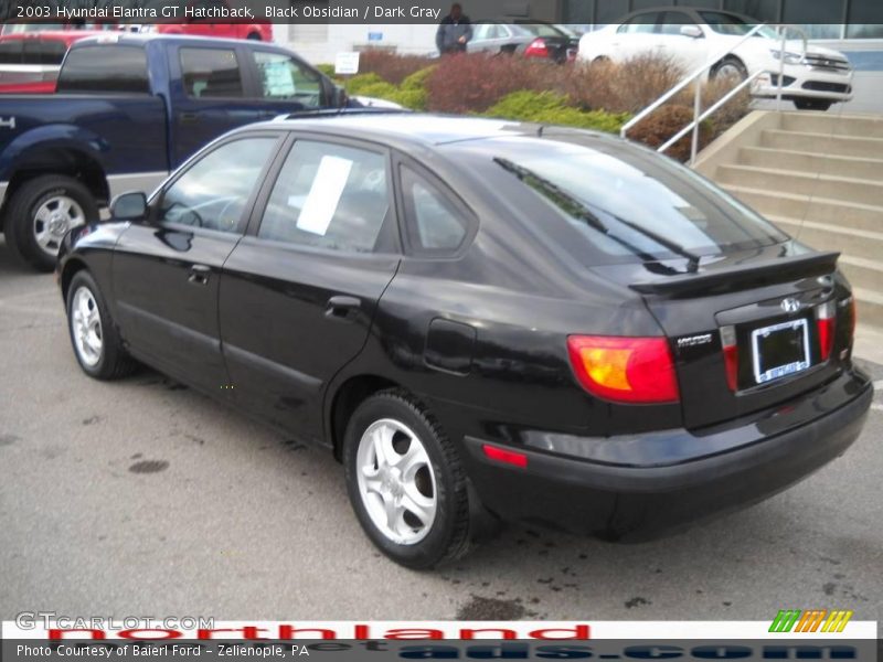 Black Obsidian / Dark Gray 2003 Hyundai Elantra GT Hatchback