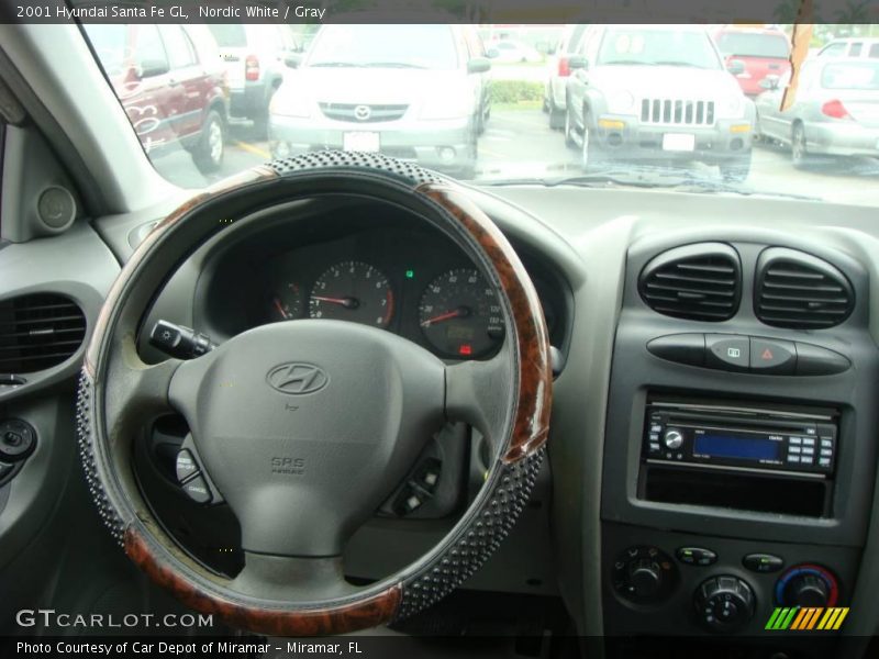 Nordic White / Gray 2001 Hyundai Santa Fe GL