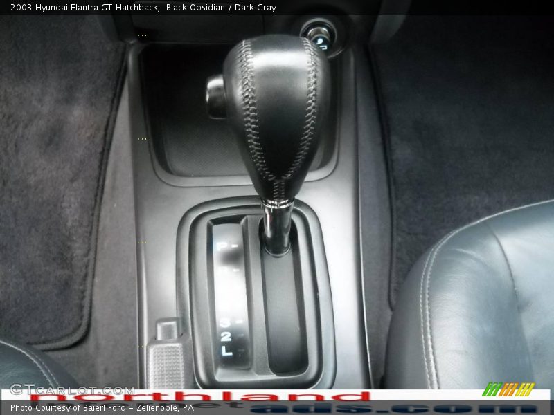 Black Obsidian / Dark Gray 2003 Hyundai Elantra GT Hatchback