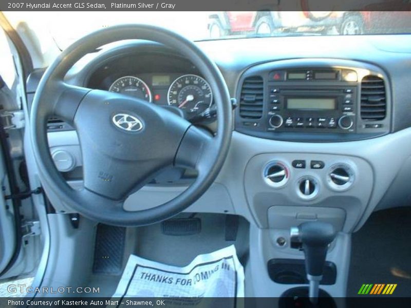 Platinum Silver / Gray 2007 Hyundai Accent GLS Sedan