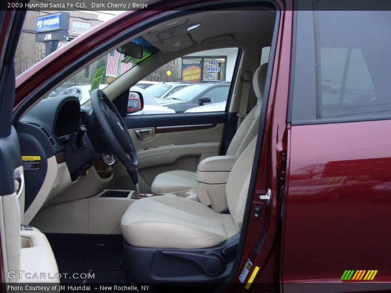 Dark Cherry / Beige 2009 Hyundai Santa Fe GLS