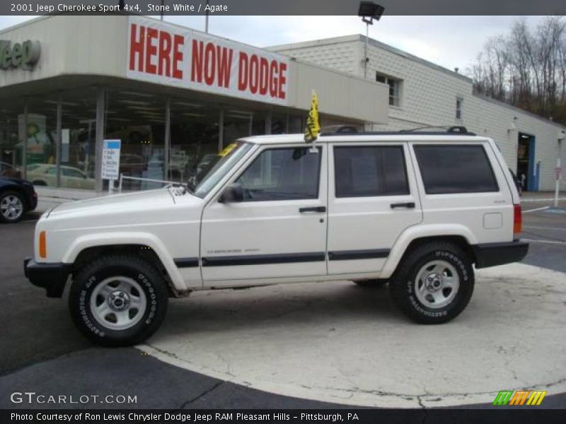 Stone White / Agate 2001 Jeep Cherokee Sport 4x4