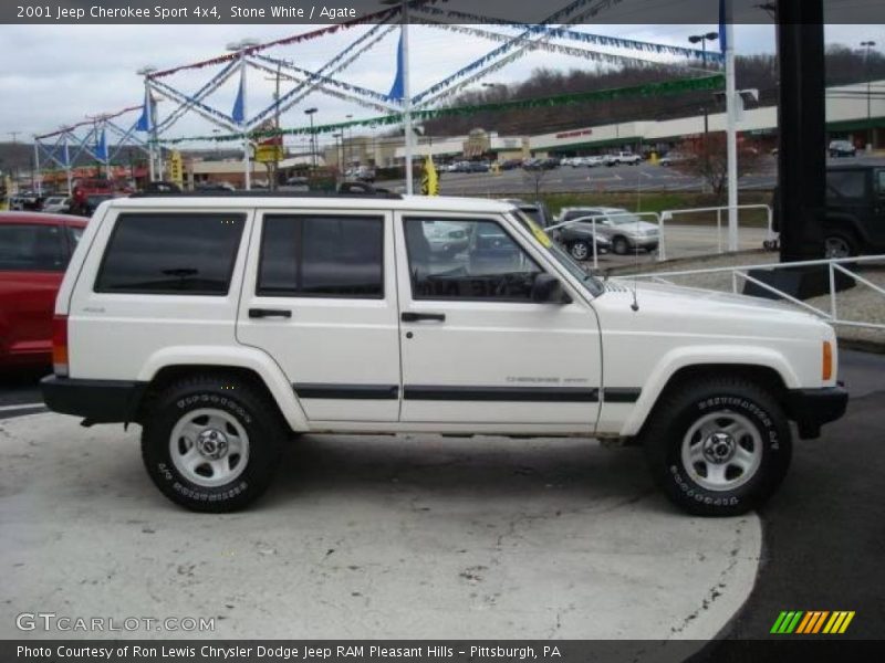 Stone White / Agate 2001 Jeep Cherokee Sport 4x4