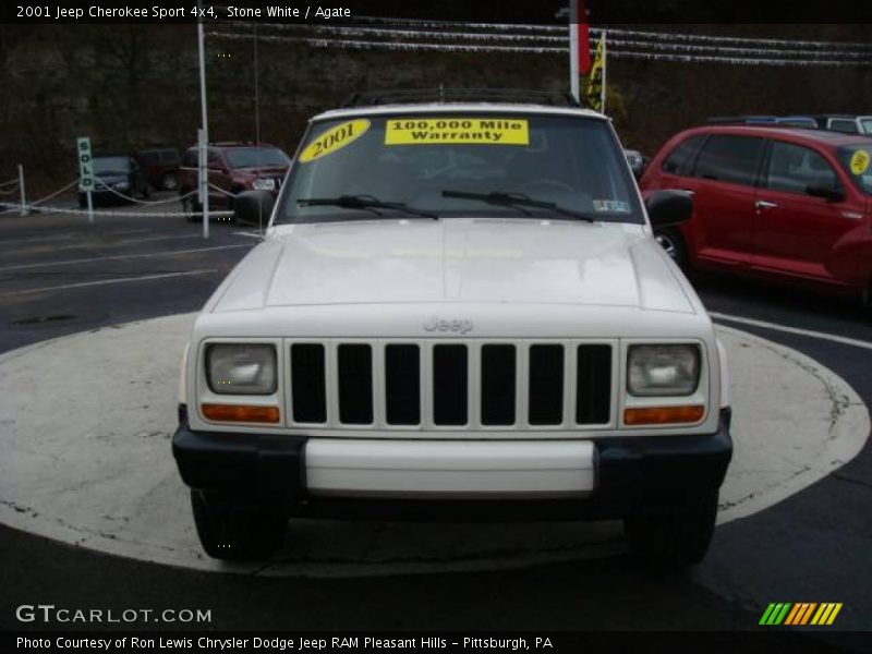 Stone White / Agate 2001 Jeep Cherokee Sport 4x4